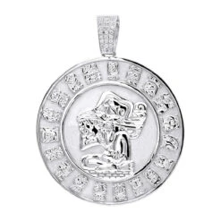 Custom Aztec Sun Stone Calendar Coin Diamond Pendant 18K Yellow Gold For Men -H'Hen Sale Store jewelry custom aztec sun stone calendar coin diamond pendant in 18k gold for men wh