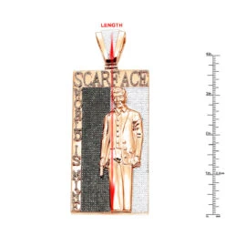 14K White Gold Tony Montana Scarface Character Diamond Pendant For Men -H'Hen Sale Store jewelry custom real 14k gold tony montana scarface character diamond pendant for men rulerro
