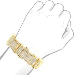 Fully Iced Out VS Diamond Bracelet For Men 14K Yellow Gold By Joe Rodeo 21 Carats 12 Fully Iced Out VS Diamond Bracelet For Men 14K Yellow Gold By Joe Rodeo 21 Carats -H'Hen Sale Store jewelry fulliy iced out vs diamond bracelet for men in 14k gold by joe rodeo 21 carats bodye