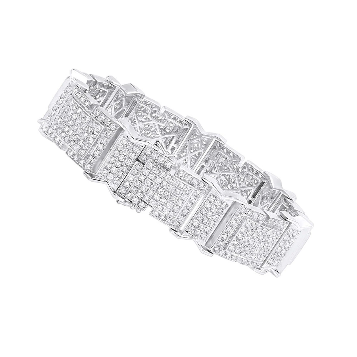 Fully Iced Out VS Diamond Bracelet For Men 14K Yellow Gold By Joe Rodeo 21 Carats 4 Fully Iced Out VS Diamond Bracelet For Men 14K Yellow Gold By Joe Rodeo 21 Carats - Image 2