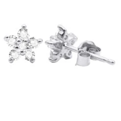 Genuine Diamond Star Stud Earrings Cluster Starfish Design 14K Yellow Gold 0.2ct -H'Hen Sale Store jewelry genuine diamond star stud earrings cluster starfish design 14k gold 02ct main white 20220716