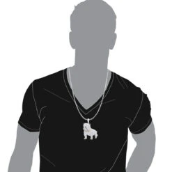 Genuine White Black Yellow Pink Diamond Bulldog Pendant 14K White Gold 17.23ct -H'Hen Sale Store jewelry genuine white black yellow pink diamond bulldog pendant in real 14k gold 1723ct bodwh