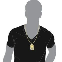 Large 18K Yellow Gold Hip Hop Jesus Face VS Diamond Pendant For Men -H'Hen Sale Store jewelry hip hop jewelry piece large jesus face vs diamond pendant for men 18k gold bodye