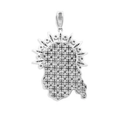 Unique Hip Hop Large Diamond 14K White Gold Jesus Head Pendant -H'Hen Sale Store jewelry hip hop jewelry pieces unique large diamond 14k gold jesus head pendant backwh