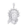Unique Hip Hop Large Diamond 14K White Gold Jesus Head Pendant -H'Hen Sale Store jewelry hip hop jewelry pieces unique large diamond 14k gold jesus head pendant mainwh