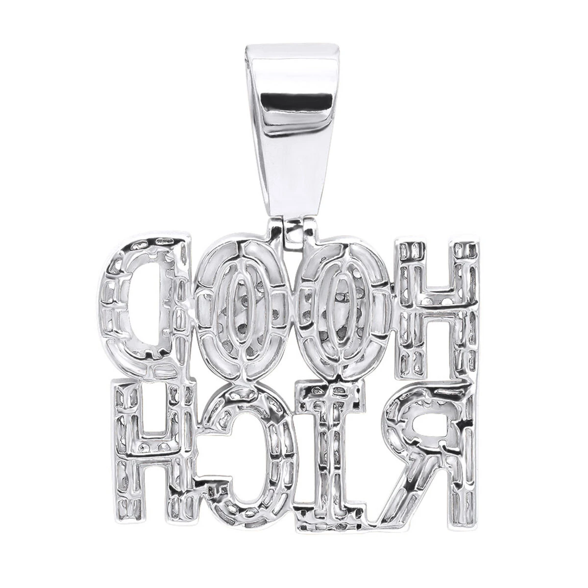 Hip Hop 10K Yellow Gold Rich Hood Pendant For Men 2CT Diamonds 6 Hip Hop 10K Yellow Gold Rich Hood Pendant For Men 2CT Diamonds - Image 4