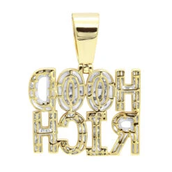 Hip Hop 10K Yellow Gold Rich Hood Pendant For Men 2CT Diamonds 14 Hip Hop 10K Yellow Gold Rich Hood Pendant For Men 2CT Diamonds -H'Hen Sale Store jewelry hip hop jewelry real 10k gold rich hood pendant for men 185ct diamonds backye 1