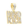 Hip Hop 10K Yellow Gold Rich Hood Pendant For Men 2CT Diamonds