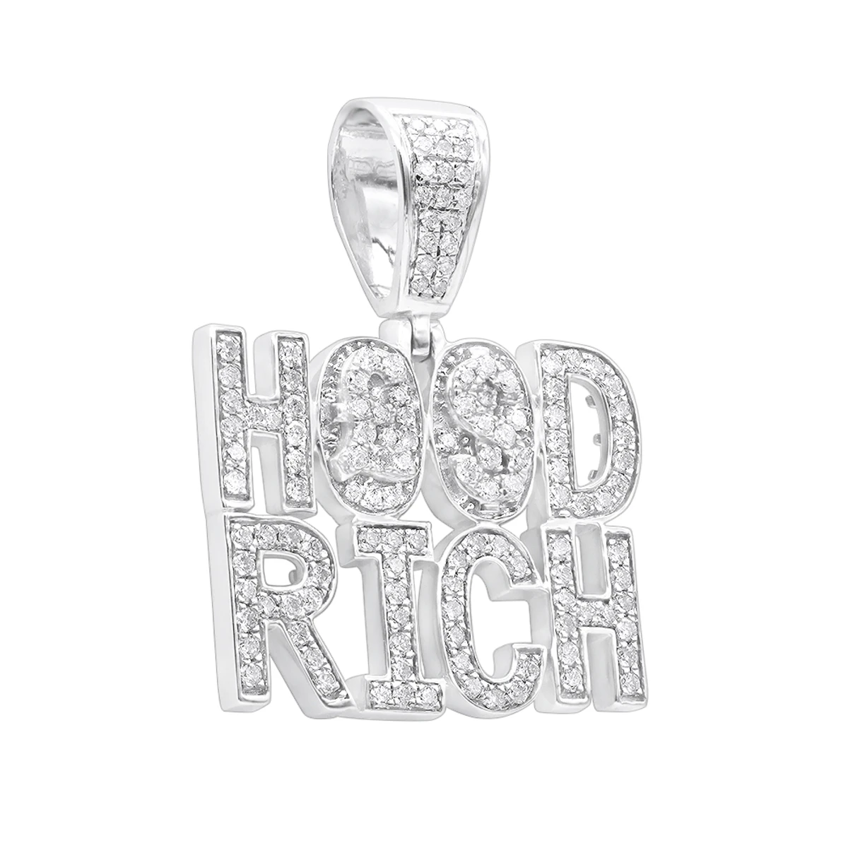 Hip Hop 10K Yellow Gold Rich Hood Pendant For Men 2CT Diamonds 4 Hip Hop 10K Yellow Gold Rich Hood Pendant For Men 2CT Diamonds - Image 2