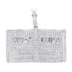 Hip Hop Holy Bible Charm 10K Yellow Gold Pendant For Men 1ct Diamonds -H'Hen Sale Store jewelry holy bible charm real 10k gold pendant for men 1ct diamonds hip hop jewelry wh 2