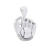 Iced Out Baseball Glove Real Diamond Pendant For Men By Joe Rodeo 14K White Gold