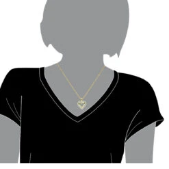 Large 14K Yellow Gold Open Heart Diamond Pendant For Women 2.75ct VS Diamonds -H'Hen Sale Store jewelry large 14k gold open heart diamond pendant for women 275ct vs diamonds bodye