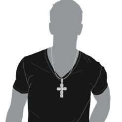 Large 2in Unique Men's Diamond Cross Pendant 14K White Gold Round Baguette Diamonds 12 Large 2in Unique Men's Diamond Cross Pendant 14K White Gold Round Baguette Diamonds -H'Hen Sale Store jewelry large 2in unique mens diamond cross pendant 14k gold round baguette diamonds 803179 bod