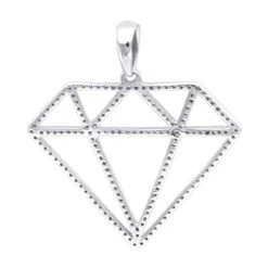 Large Size Diamond Shape Charm Pendant 0.5CT 14K Yellow Gold By Luxurman 13 Large Size Diamond Shape Charm Pendant 0.5CT 14K Yellow Gold By Luxurman -H'Hen Sale Store jewelry large size diamond shape charm pendant 05ct in 14k gold by luxurman backwh 1