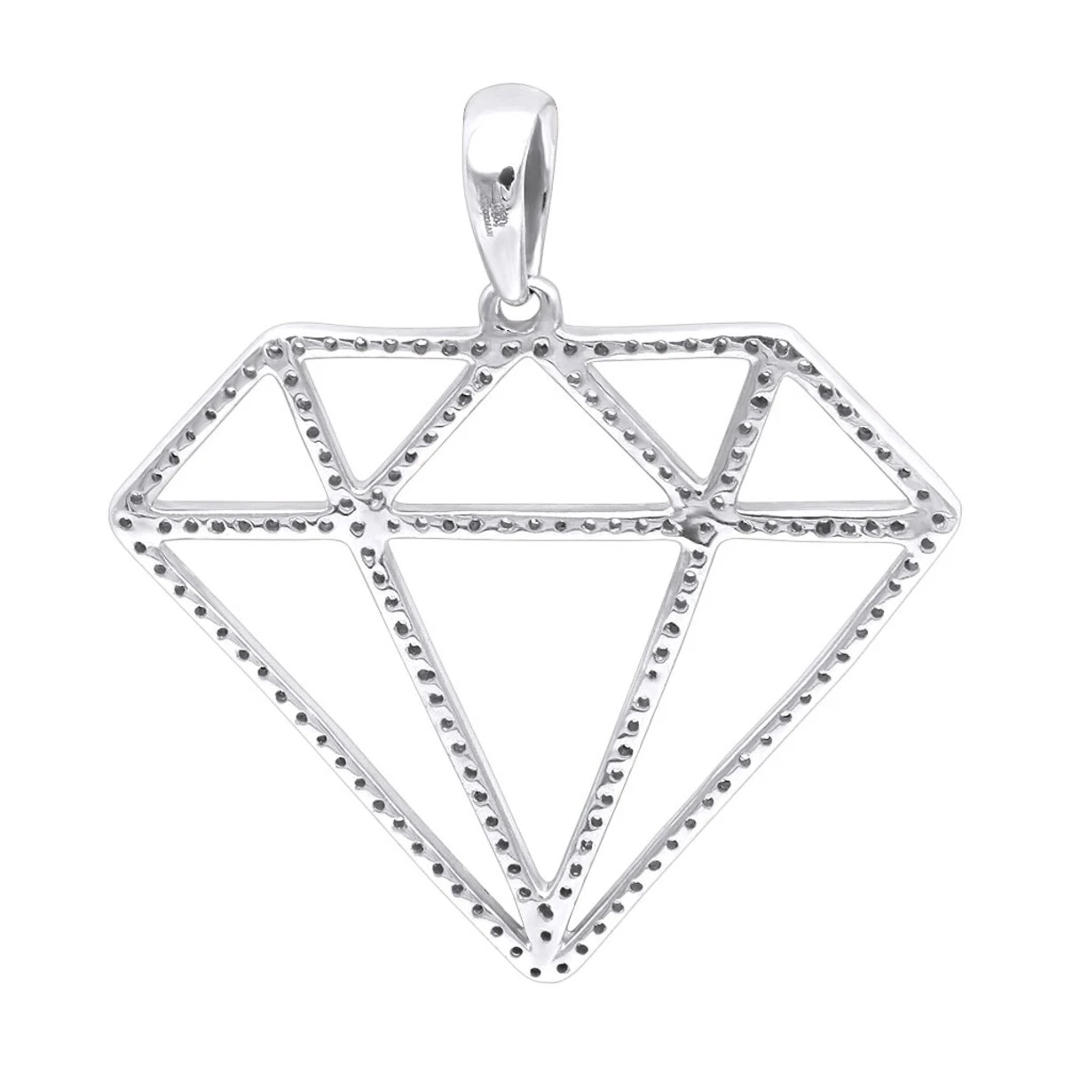 Large Size Diamond Shape Charm Pendant 0.5CT 14K Yellow Gold By Luxurman 6 Large Size Diamond Shape Charm Pendant 0.5CT 14K Yellow Gold By Luxurman - Image 4