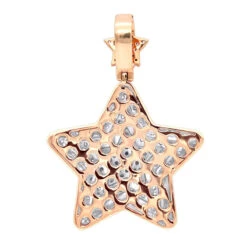 Large Unisex High Fashioned Diamond Star Pendant 14K Yellow Gold 1.8CT -H'Hen Sale Store jewelry large unisex high fashioned diamond star pendant in 14k gold 18ct backro 1