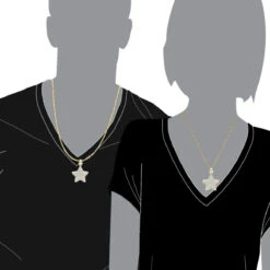 Large Unisex High Fashioned Diamond Star Pendant 14K Yellow Gold 1.8CT -H'Hen Sale Store jewelry large unisex high fashioned diamond star pendant in 14k gold 18ct bodye 1