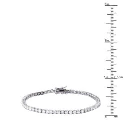 Eternity Line Ladies Diamond Tennis Bracelet 4 Carats 14K White Gold -H'Hen Sale Store jewelry line bracelets elegant ladies diamond tennis bracelet 4 carats 14k gold rulerwh