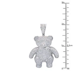 Luxurman Charms 10K Yellow Gold Large Teddy Bear Diamond Pendant Men's 3.25ct -H'Hen Sale Store jewelry luxurman charms real 10k gold large teddy bear diamond pendant mens 325ct rulerwh