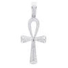 Luxurman Egyptian Ankh Cross Diamond Pendant 14K White Gold 0.6CT 2 3/4 Inch -H'Hen Sale Store jewelry luxurman pharaoh egyptian ankh cross diamond pendant in 14k gold 06ct mainwh 1
