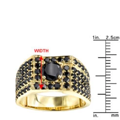 Men's Black Diamond Ring 10K Yellow Gold 4 Carat By Luxurman -H'Hen Sale Store jewelry mens black diamond ring in 10k white rose yellow gold 4 carat by luxurman rulerye
