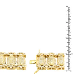 Men's Hip Hop Style Iced Out Diamond Link Bracelet 14K Yellow Gold By Joe Rodeo 21Ct -H'Hen Sale Store jewelry mens hip hop style iced out diamond link bracelet 14k gold 21ct rulerye 1