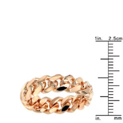 Miami Cuban Link Chain Ring For Men 14K Yellow Gold 5.5mm By Luxurman -H'Hen Sale Store jewelry miami cuban link chain ring for men 14k gold 55mm by luxurman rulerro