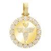 10K Yellow Gold Angel Diamond Medallion Pendant For Men 2.15 CT -H'Hen Sale Store jewelry real 10k gold angel diamond medallion pendant for men 215 ct mainye