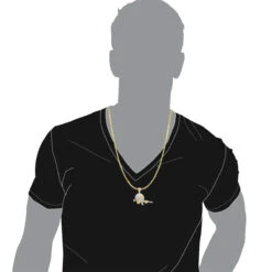 10K Yellow Gold Angry Emoji With AK47 Machine Gun Pendant With Diamonds 1.2ct -H'Hen Sale Store jewelry real 10k gold angry emoji with ak47 machine gun pendant with diamonds 12ct bodye