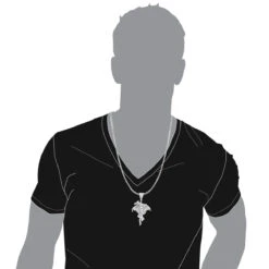 10K White Gold Diamond Dragon On A Sword Pendant For Men 7.25ct By Luxurman -H'Hen Sale Store jewelry real 10k gold diamond dragon on a sword pendant for men 725ct by luxurman bodwh 1