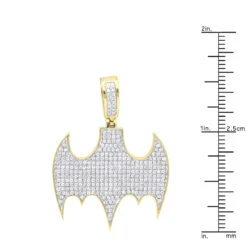 10K Yellow Gold Iced Out Batman Logo Pendant For Men 1 Carat Of Diamonds 17 10K Yellow Gold Iced Out Batman Logo Pendant For Men 1 Carat Of Diamonds -H'Hen Sale Store jewelry real 10k gold iced out batman logo pendant for men 1 carat of diamonds rulerye