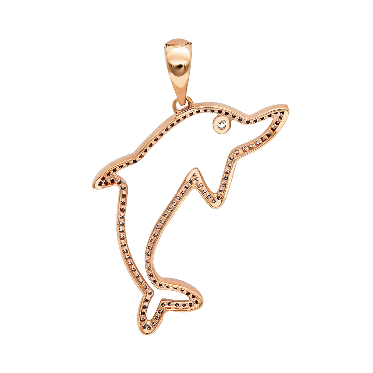 14K Yellow Gold Diamond Dolphin Pendant For Men 0.33ct By LUXURMAN 8 14K Yellow Gold Diamond Dolphin Pendant For Men 0.33ct By LUXURMAN - Image 6