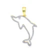 14K Yellow Gold Diamond Dolphin Pendant For Men 0.33ct By LUXURMAN