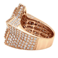 14K Yellow Gold Hip Hop Star Diamond Pinky Ring For Men 3.65ct 15 14K Yellow Gold Hip Hop Star Diamond Pinky Ring For Men 3.65ct -H'Hen Sale Store jewelry real 14k gold hip hop jewelry star diamond pinky ring for men 365ct backro