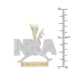 Real Hip Hop 10K Yellow Gold Diamond NBA Pendant For Men 1.5Ct -H'Hen Sale Store jewelry real hip hop jewelry 10k gold diamond nba pendant for men 15ct rulerye