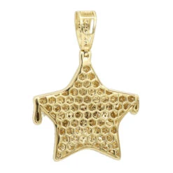 14K Yellow Gold Hip Hop Iced Out Diamond Drip Star Pendant For Men 3 Carat -H'Hen Sale Store jewelry real hip hop jewelry iced out diamond drip star pendant for men 3 carat 14k gold 803181 backye