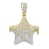 14K Yellow Gold Hip Hop Iced Out Diamond Drip Star Pendant For Men 3 Carat -H'Hen Sale Store jewelry real hip hop jewelry iced out diamond drip star pendant for men 3 carat 14k gold 803181 mainye
