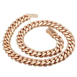 Real Hip Hop Iced Out Miami Cuban Link Diamond Chain For Men 10K Yellow Gold -H'Hen Sale Store jewelry real hip hop jewelry iced out miami cuban link diamond chain for men 10k gold backro