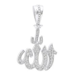 Religious 14K Yellow Gold Arabic Allah Diamond Pendant 1.33ct 11 Religious 14K Yellow Gold Arabic Allah Diamond Pendant 1.33ct -H'Hen Sale Store jewelry religious jewelry real 14k gold arabic allah diamond pendant 133ct 803180 wh