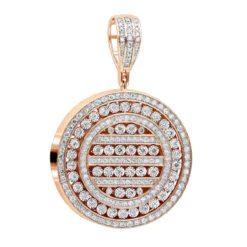 Round Diamond Medallion Pendant For Men And Women 2 Carat 14K Yellow Gold 12 Round Diamond Medallion Pendant For Men And Women 2 Carat 14K Yellow Gold -H'Hen Sale Store jewelry round diamond medallion pendant for men and women 2 carat 14k gold 803175 ro