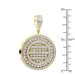 Round Diamond Medallion Pendant For Men And Women 2 Carat 14K Yellow Gold 17 Round Diamond Medallion Pendant For Men And Women 2 Carat 14K Yellow Gold -H'Hen Sale Store jewelry round diamond medallion pendant for men and women 2 carat 14k gold 803175 rulerye