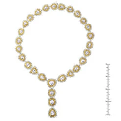 Royal Style Ladies Yellow And White Diamond Necklace 18K Gold 53.17ct -H'Hen Sale Store jewelry royal style ladies yellow and white diamond necklace in 18k gold 5317ct rulerwh