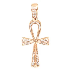 Small Egyptian Ankh Diamond Cross Pendant 14K White Gold Symbol Of Life 0.2ct -H'Hen Sale Store jewelry small egyptian ankh diamond cross pendant in 14k gold symbol of life 02ct ro