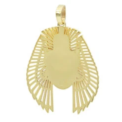 10K Yellow Gold Egyptian Black & White Diamonds Pendant For Men & Women 0.4Ct 11 10K Yellow Gold Egyptian Black & White Diamonds Pendant For Men & Women 0.4Ct -H'Hen Sale Store jewelry solid 10k gold egyptian black white diamonds pendant for men women 04ct 001262 backye