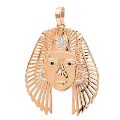 10K Yellow Gold Egyptian Black & White Diamonds Pendant For Men & Women 0.4Ct 10 10K Yellow Gold Egyptian Black & White Diamonds Pendant For Men & Women 0.4Ct -H'Hen Sale Store jewelry solid 10k gold egyptian black white diamonds pendant for men women 04ct 001262 ro