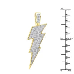 10K Yellow Gold Genuine Diamond Lighting Bolt Pendant Emoji Charm 1Ct 1.5in 17 10K Yellow Gold Genuine Diamond Lighting Bolt Pendant Emoji Charm 1Ct 1.5in -H'Hen Sale Store jewelry solid 10k gold genuine diamond lighting bolt pendant emoji charm 1ct 15in rulerye