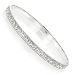 Solid 14K Yellow Gold Floral Bangle Bracelet For Women By Luxurman -H'Hen Sale Store jewelry solid 14k gold floral bangle bracelet for women by luxurman wh