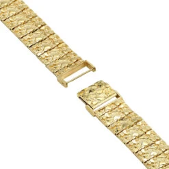 Solid 10K Yellow Gold Nugget Style Bracelet For Men 20mm 15 Solid 10K Yellow Gold Nugget Style Bracelet For Men 20mm -H'Hen Sale Store jewelry solid 14k white rose or yellow gold nugget style bracelet for men 20mm backye