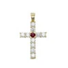Unique 14K Yellow Gold Ruby And Diamond Cross Pendant For Women 1.33ct By Luxurman 2 Unique 14K Yellow Gold Ruby And Diamond Cross Pendant For Women 1.33ct By Luxurman -H'Hen Sale Store jewelry unique 14k gold ruby and diamond cross pendant for women 133ct by luxurman mainye