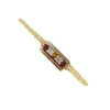 Unique 14K Yellow Gold Ruby Citrine Garnet Gemstone & Diamond Bracelet For Women 1.75ct